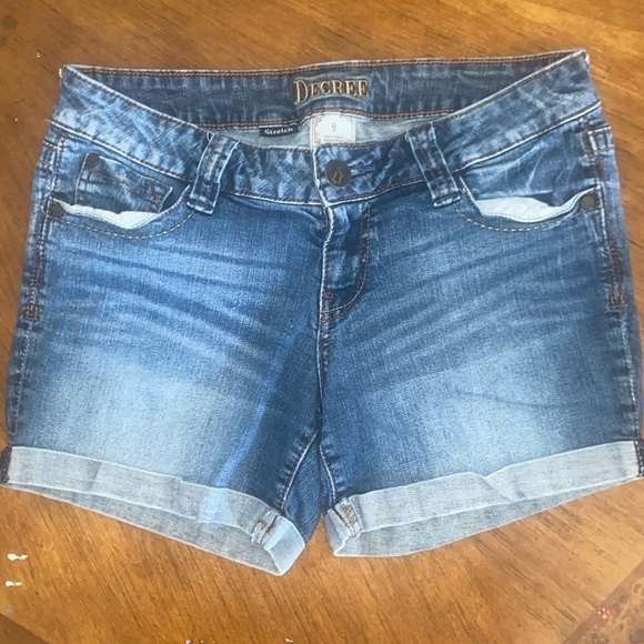 Decree Womens Denim Jean Shorts Stretch Size 9 - Picture 1 of 7
